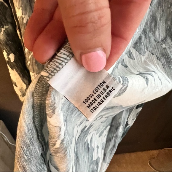 BRYN WALKER • Ezra wave blue tie dye lightweight kimono cardigan • 3x - Picture 7 of 8